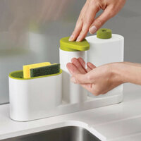 Kitchen Dishwashing Sponge Storage Rack Kitchen Supplies Multi-function Sink Detergent Soap Dispenser Hand Soap Bottle