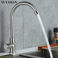 ✨✨✨Kitchen Faucet 360°rotation Elbow Single Lever Hole Tap Single Cold Water