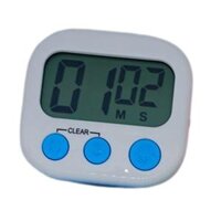 Kitchen Timer Clock,Digital Visual Timer,Bright Display, Count Down &amp; Stopwatch ,Loud Beep Sound Multipurpose Timer - White