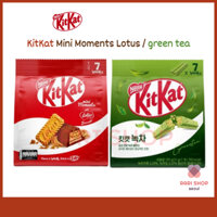[Kitkat] KitKat Mini Moments Lotus 116.2g l Bánh quy trà xanh 119g