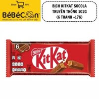 Kitkat Socola Truyền thống Thanh 102g (6 thanh đôi x17gr)