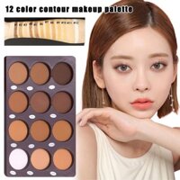 Kitpipii 12 Màu Mặt Trang Điểm Bột Đường Viền Bronzer Highlighter Hiệu Chỉnh Mực Che Khuyết Điểm Bảng B7p3