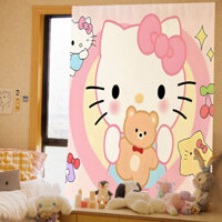 Kitty kitty kitty Cat Sanrio kitty Cat Hoạt Hình Kết Hợp Vải Treo Tường Trang Trí