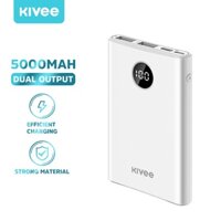 KIVEE 5000mAh Pin Dự Phòng Nhỏ và di động Màn hình hiển thị kỹ thuật số LED，2 cổng đầu ra, 2 cổng đầu vào