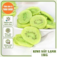 Kiwi sấy lạnh 1kg, kiwi xanh sấy giòn, không đường, giữ nguyên hương vị, ăn vặt, pha trà, làm bánh