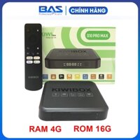 Kiwibox S10Pro Max android tivi box ram 4g, rom 16g, android tv 12, tivi box kiwi s10 pro max kèm điều khiển giọng nói