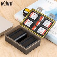 Kiwifotos Hộp Đựng Pin Máy Ảnh & Hộp Đựng Thẻ Nhớ SD XQD Micro SD Cho Pin Sony NP-FW50 NP-FZ100 NP-W126S NP-T125 NP-W235 LP-E6 LP-E6N LP-E8 LP-E17 EN-EL14A EN-EL15 BLN-1 DMW-BLF19 DMW-BLG10 DMW-BLC12 Nikon Canon Battery Case