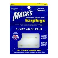 ❧K&K☙  SET 6 ĐÔI NÚT BỊT TAI CHỐNG NƯỚC, CHỐNG ỒN SILICON MACK'S
