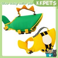 KKPETS Chó Áo Phao Độ Nổi Cao Chống Thấm Nước Nhanh Khô Rách Cứu Hộ Tay Cầm Phản Quang Thú Cưng Sinh
