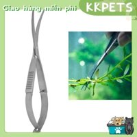 KKPETS Thép không gỉ Công cụ Waterweed Shears Cá Cá Cảnh quan bảo trì Mùa xuân Rebound