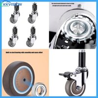 Kkvision 4 Đồ Nội Thất Xoay Bánh Xe Cao Su Nội Thất Ống Vuông Đa Năng Bánh Xe Yên Tĩnh Phanh Caster Bền Đẹp