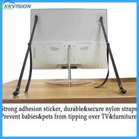 Kkvision Dây đeo an toàn treo tường Không khoan Màn hình phẳng Dây đeo an toàn TV Dây đeo có thể điều chỉnh Nội thất an toàn Giữ trẻ em Sa