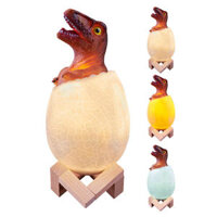 KL-02 Decorative 3D Raptor Dinosaur Egg Smart Night Light Touch Switch 3 Colors Change LED Nightlight For Christmas Gift