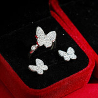 KL0443 Bộ Trang Sức Vintage Butterfly Cánh Hồ Điệp Full Tấm 1.5ly by Kylan Silver