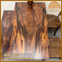 [KL20553] Bàn Dài Nguyên Tấm Gỗ Me Tây Cho Quán Cafe - Dài 1.19m