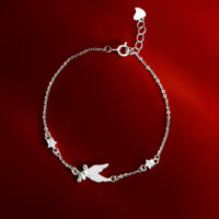 KL2458 Lắc Tay Bạc Nữ Engjelli Thiên Thần Full Tấm 1.5ly by Kylan Silver