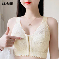 Klame 34-52 BCDE Plus Kích Thước Áo Ngực Nữ Khóa Trước Ren Gợi Cảm Áo Bralette Làm Đẹp Lưng Thoải Mái Không Dây Lớn Quần Lót Seven-Ngực Full Cup Có Thể Điều Chỉnh Đẩy Lên Đồ Lót YML998