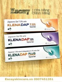 Klenadap gel - plus Dapsone 5% - 7.5%  kem trị mụn             (Klenadap 5%)