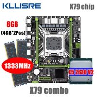 KLLISRE X79 Bộ bo mạch chủ E5 2630 V2 LGA 2011 CPU 24GB  8GB Bộ nhớ DDR3 1333 ECC RAM