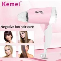 KM-6831 Kemei 1600W có thể gập lại điện Máy sấy tóc dụng cụ phong cách phòng khách trong nước nóng/lạnh du lịch máy sấy tóc cầm tay tiếng ồn thấp