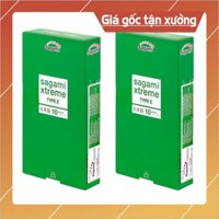 [KM] Combo 2 hộp Bao cao su Nhật Bản Sagami Xtreme Green (10 chiếc/hộp )