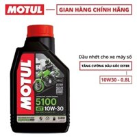 KM long đen Dầu nhớt xe máy MOTUL 5100 4T 10W30 0.8L