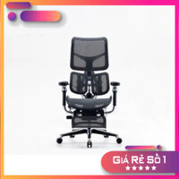 KM Sale sốc  [Chính Hãng-Sẵn Hàng ] Ghế AU-1 (Doro S300) Lưng Đen Lưới Đen, Lưng Xám Lưới Xám Kèm Gác Chân - Ghế Xoay Là