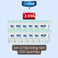 [KM SET 12 HỘP] Bông tăm ngoáy tai người lớn Deep Fresh Cotton Buds 200 que