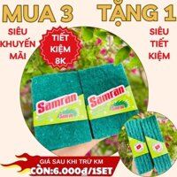 Km SET 5 CƯỚC RỬA CHÉN XANH NHÁM SAMRAN NHỎ ( MUA 3 TẶNG 1) (1)