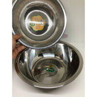[KM T4] Cặp thau rổ inox 304 cao cấp siêu bền an toàn vệ sinh thực phẩm gia đình