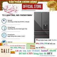 KM<  Tủ lạnh 4 cánh Panasonic 540L NR-YW590YMMV - giảm dư lượng thuốc trừ sâu