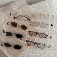 KM1- Kính mắt gọng kim loại đính viền siêu đẹp cho bé gái