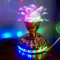KM2003 Đèn Thờ Hoa Sen Xoay 360 độ