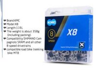 KMC X8 6/7/8 Tốc Độ Dây Xích Xe Đạp 116L Xe Đạp Dây Chuyền Hộp Và Nút Ma Thuật Núi Thanh xe Đạp Phụ Tùng Xe Đạp