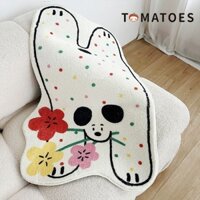 KMEIT Thảm trải sàn phòng ngủ  vải bông dày chống trượt họa tiết hoạt hình dành cho trẻ em