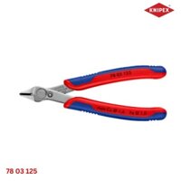 KNIPEX 78 03 125: Kìm cắt chân linh kiện lưỡi nghiêng, phẳng