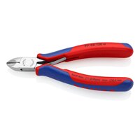 KNIPEX Tools - Electronics Diagonal Cutters With Carbide Metal Cutting Edges, Multi-Component (7702120H)