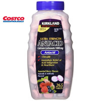 Kęo ngậm Kirkland Signature Ultra Strength Antacid Calcium Carbonate chai 265 viên