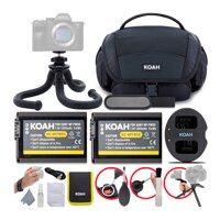 Koah PRO Accessory Bundle for Sony Alpha a6000/ a6100/ a6400 Mirrorless Camera - Includes Nostrand Gadget Bag, PRO Battery (2-Pack) and Dual Charge...