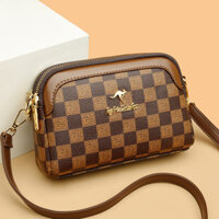 Kobe Kangaroo Túi Nhỏ Nữ Da Thật Da Bò Điện Thoại Di Động Ví Đựng Tiền Xu 0 Da Mềm Ba Lớp Túi Đeo Vai Đeo Ngang