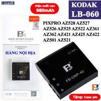 KODAK LB-060 | Pin và sạc máy ảnh FB Kodak lb060 lb 060 PIXPRO AZ528 AZ527 AZ526 AZ525 AZ522 AZ521 AZ501 AZ425 AZ422....