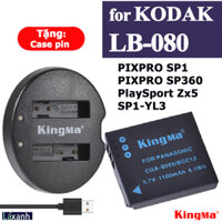 Kodak LB-080 | Pin và Dock sạc máy ảnh KINGMA Kodak LB080 Kodak PIXPRO SP1 SP360 SP1-YL3 PlaySport Zx5