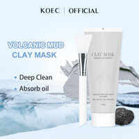 KOEC Ngoại Thương Phiên Bản Tiếng Anh Mặt nạ Bùn Núi Lửa Ẩm ướt Áp dụng Mặt nạ Làm Sạch Sâu với Bàn Chải