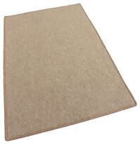 Koeckritz 5’x5’ Square Camel Brown Indoor-Outdoor 5/16" Thick Unbound Soft Spun Area Rug