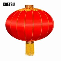 Koetsu Sắt Đỏ Miệng Vải Lụa Ngoài Trời Lớn Đèn Lồng Trang Trí