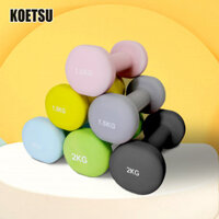 Koetsu Yoga tập thể dục đầu phẳng mờ bằng nhựa đầu tạ đầu mờ dành cho nam và nữ Thiết bị tập thể dục tại nhà tạ gang rắn