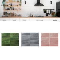 Kohaku 10 Miếng Dán Tường 3D Dày Dính Trang Trí Gạch Tường PVC