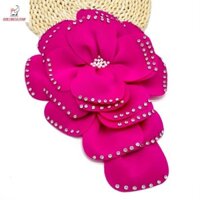 Kokingtaipan 3D Hoa Nhiều Lớp Táo, Có Pin Miếng Dán Quần Áo Có Thể Tháo Rời, Phụ Kiện Đầm Ngực Hoa Kim Cương Giả Quần Áo Đính Nữ