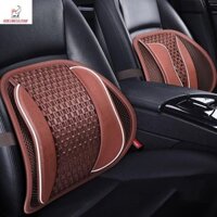 Kokingtaipan Đệm thắt lưng ô tô, Massage thắt lưng Hỗ trợ thắt lưng Gối thắt lưng ghế ô tô, Hạt gỗ đa năng Thoáng khí Ice Silk Hỗ trợ eo Pad Home