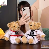 Kokingtaipan Đồ chơi nhồi bông hình gấu Taekwondo, Đồ chơi nhồi bông gấu bông PP, Đồ chơi gối sang trọng Kong-Fu Mềm mại thoải mái Búp bê gấu mềm trang trí